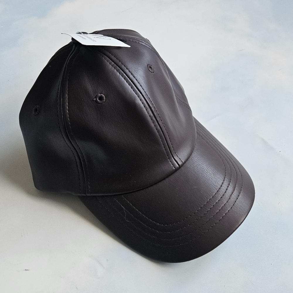 Brown Leather Cap Brown Leather Trending Baseball Cap Classic Hat Gift New Fall